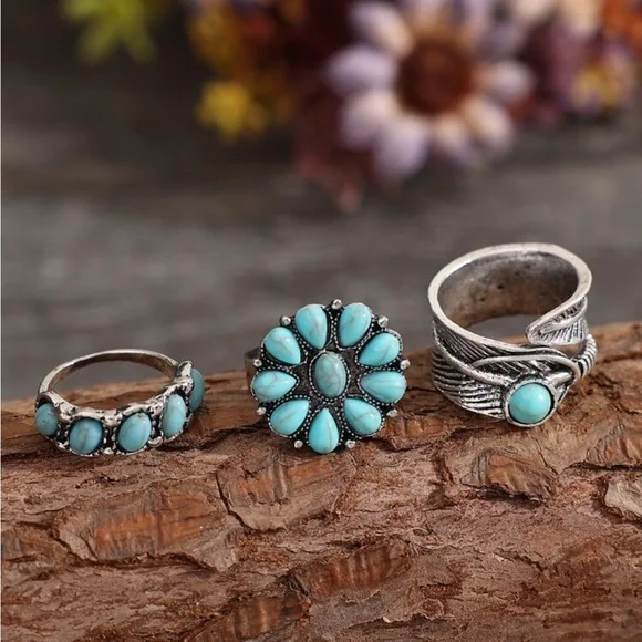 Bohemian Turquoise Ring Collection - Picture 3 of 13